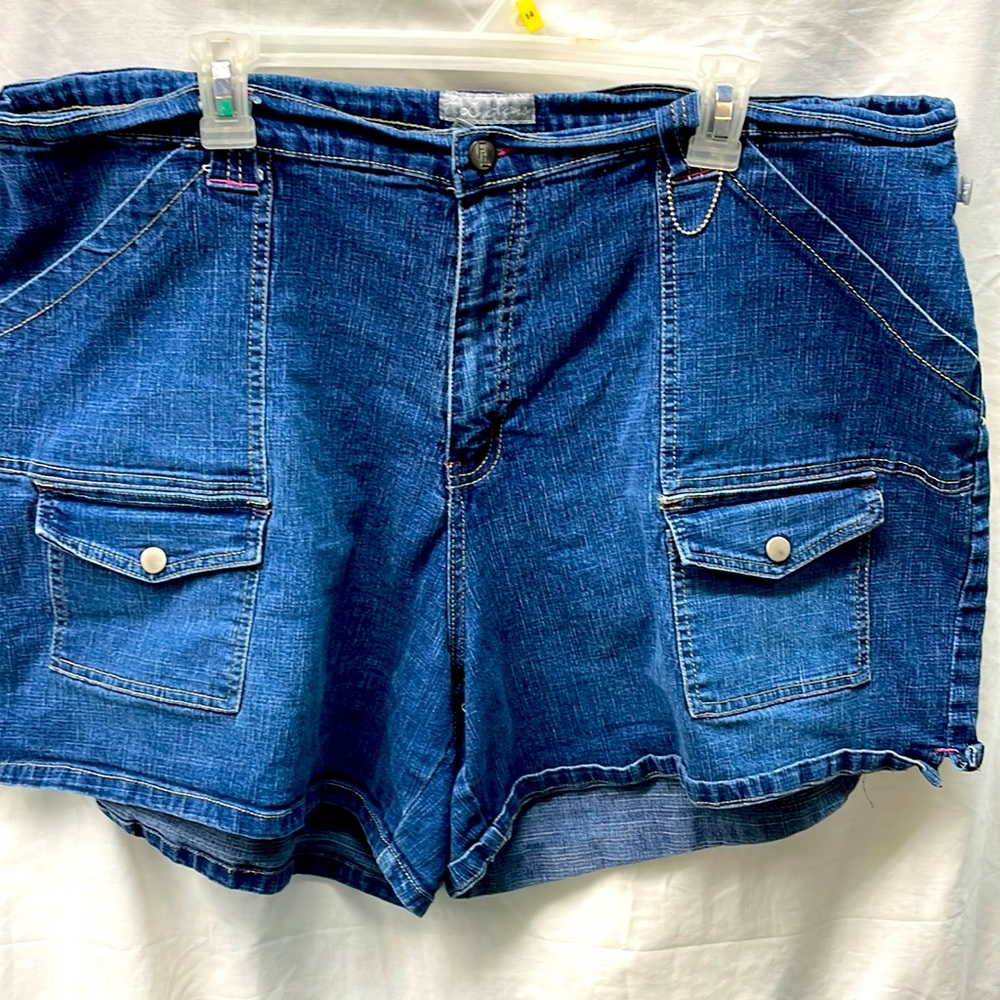 D L jeans 4pocket cargo denim jeans shorts ladies sz 24